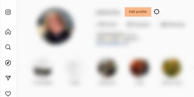 Cara menonaktifkan Instagram contoh: Edit Profil