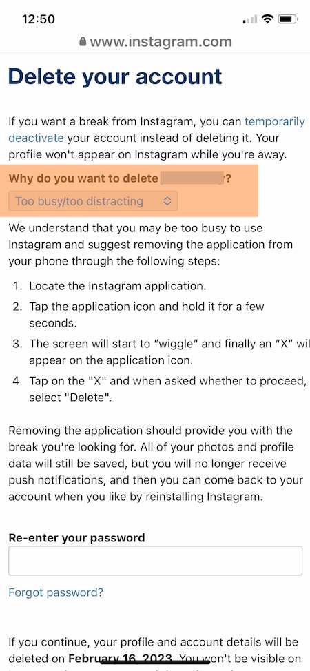 Contoh cara menghapus Instagram: Mengapa Anda ingin menghapus akun Anda?