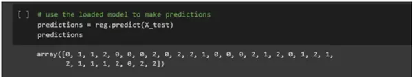 Make Predictions using the Loaded Model using Joblib