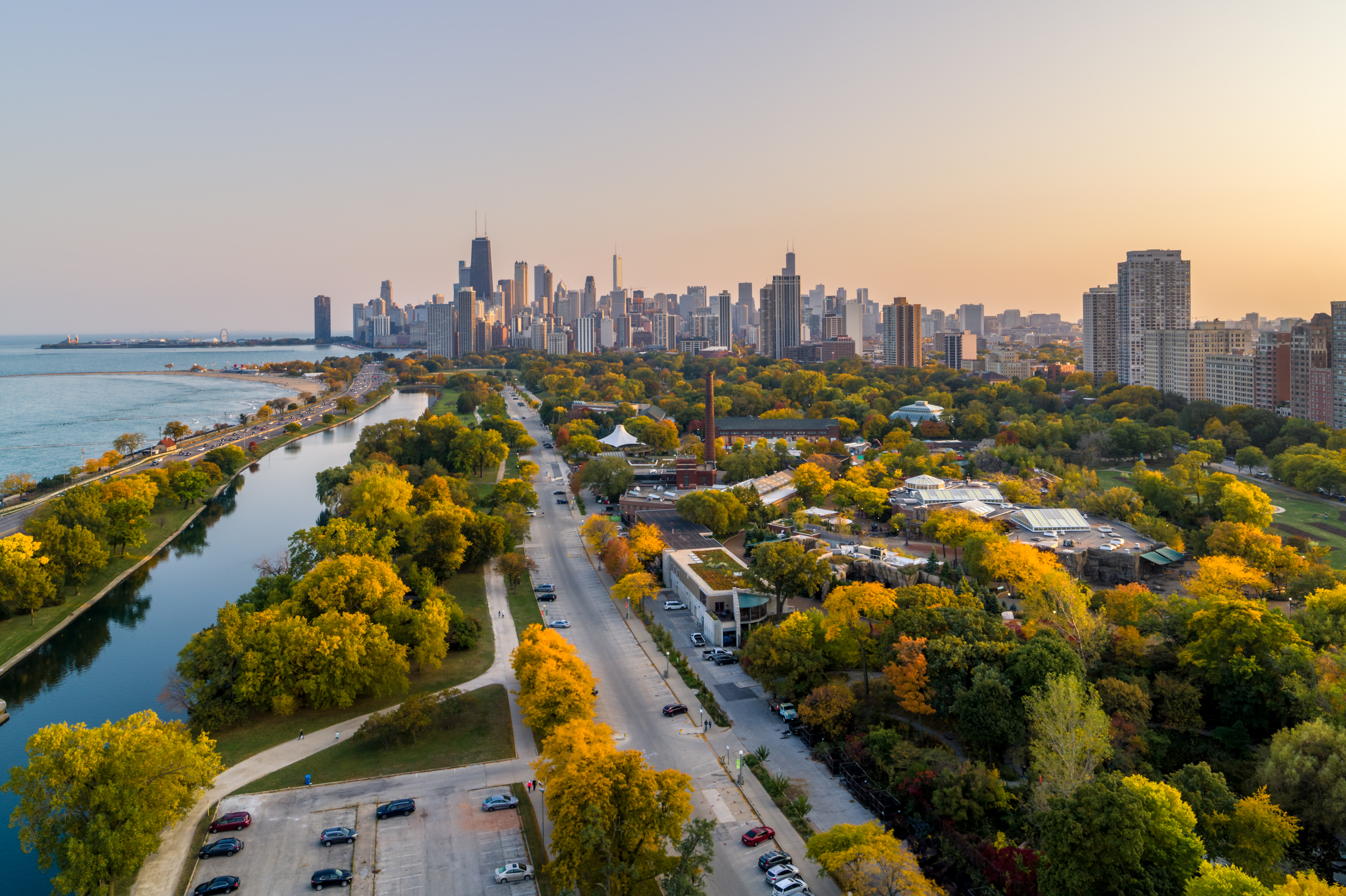 Chicago city during autumn 
