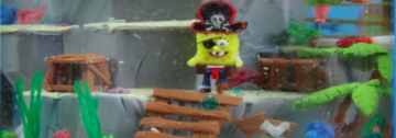 Φτιάχνοντας ένα ενυδρείο SpongeBob Goo Lagoon μέσα σε ένα μικρό βάζο μελιού