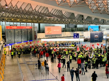 Perturbare masivă pe aeroporturile germane în timpul grevelor de vineri