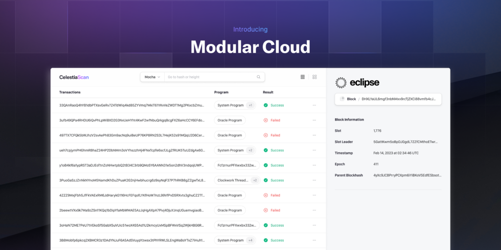 Modular Cloud: Navigating the Modular Blockchain Landscape