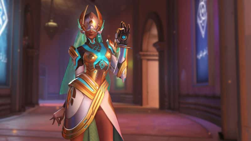 The agility hero Symmetra from Blizzard's Overwatch franchise