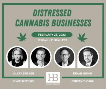 Reminder: FREE Webinar on Distressed Cannabis Businesses