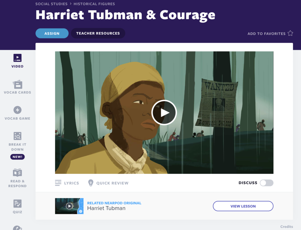 النساء المشهورات في التاريخ درس فيديو عن هارييت توبمان والشجاعة