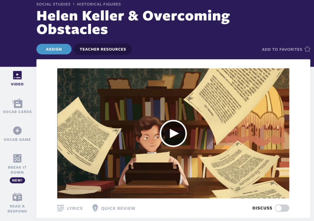 فيديو درس هيلين كيلر والتغلب على العقبات