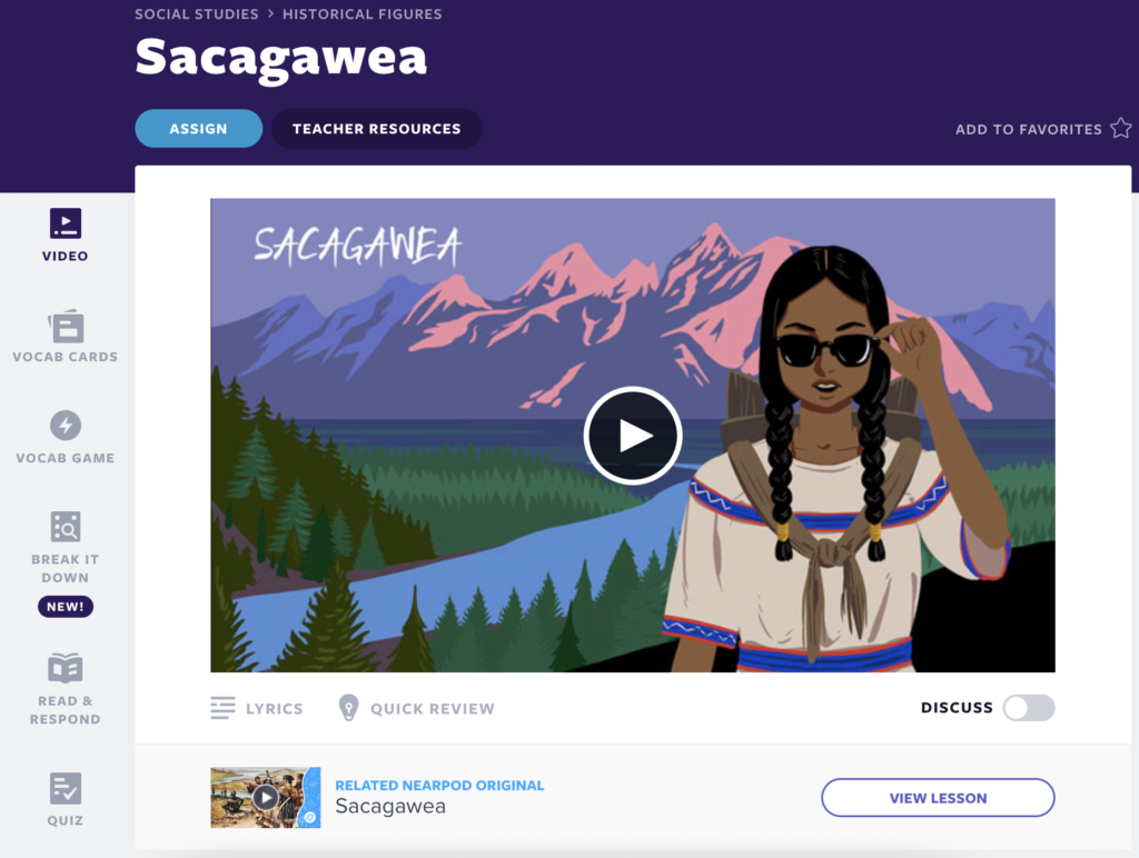 درس فيديو Sacagawea