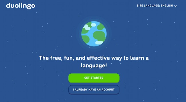 Exemple de copie CTA : Duolingo