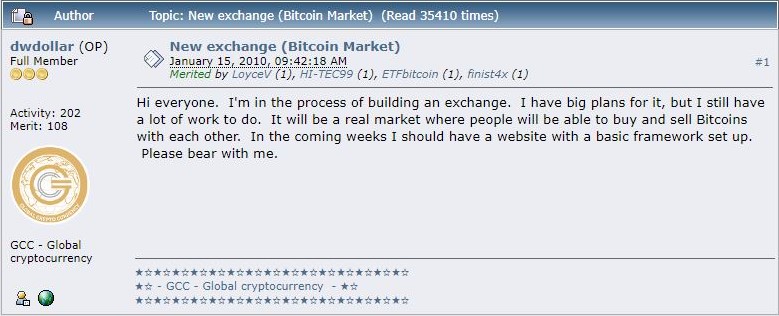 Bitcoini turg: maailma esimese krüptovaluutabörsi lugu