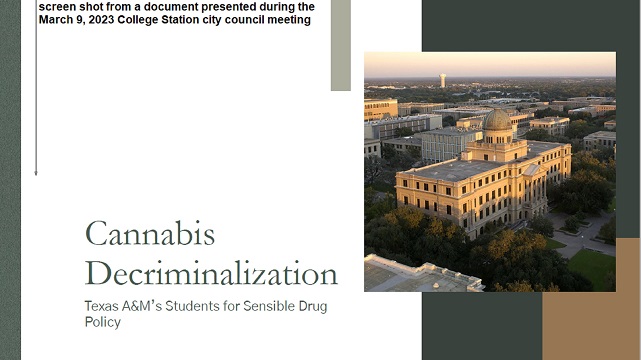 College Station City Council uppmanas att avkriminalisera innehav av marijuana – WTAW