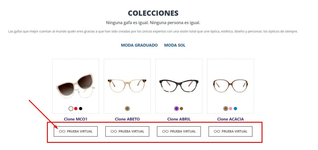 Η Cione, μια ισπανική επωνυμία γυαλικών, που παρουσιάζει δυνατότητες δοκιμής που λειτουργούν με AR