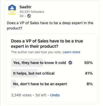 VP of Sales は製品の専門家である必要がありますか?