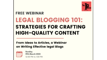 Free webinar on Legal Blogging 101: Strategies for Crafting High-Quality Content