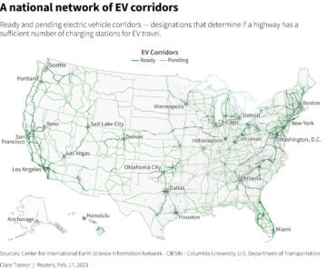 Voici comment l'autoroute EV de Biden prend forme