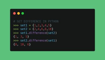 Cómo encontrar la diferencia establecida en Python