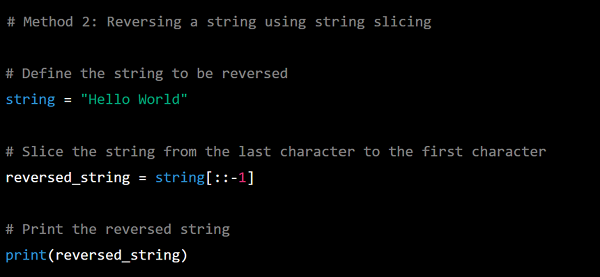 Python Reverse String