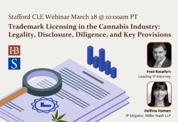 Strafford CLE Webinar | Licenciamento de Marcas Registradas na Indústria da Cannabis: Legalidade, Divulgação, Diligência e Principais Disposições