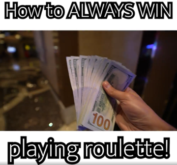 Vlogger publie une vidéo irresponsable et trompeuse vantant une stratégie de roulette qui « toujours gagner »