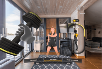 Aplicația VR Fitness vă permite să vă antrenați cu gantere reale