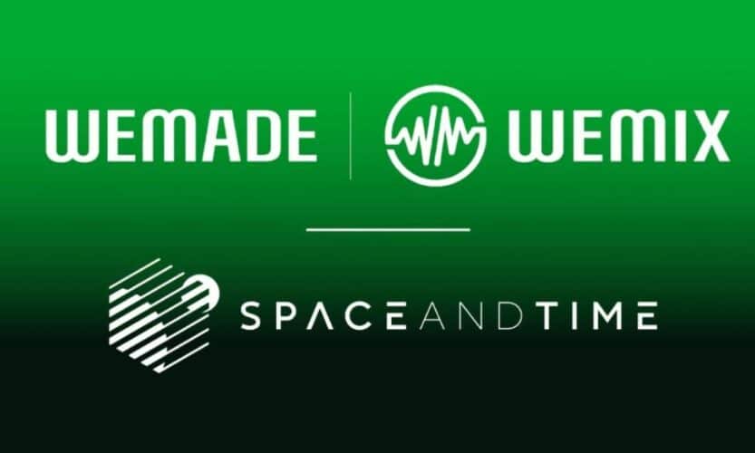 Wemade が Space and Time とのパートナーシップを発表し、ブロックチェーンとゲーム サービスを強化