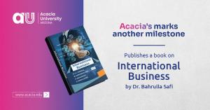 Wakil Presiden Universitas Acacia menambahkan tonggak sejarah lainnya dengan merilis buku – World News Report