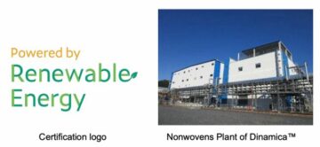 L'usine de production d'Asahi Kasei pour Dinamica obtient la certification relative à l'utilisation d'énergie 100 % dérivée d'énergie renouvelable en utilisant le Powered by RE d'Hitachi