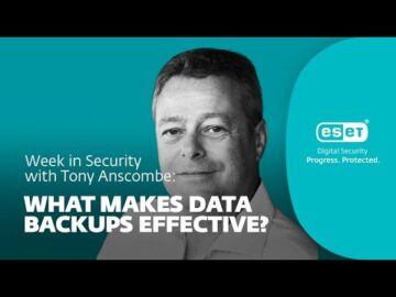 Andmete varundamise tõrgete vältimine – nädal turvalisuses Tony Anscombe'iga