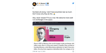 Binance CEO denies $28B wealth: ‘I don't have anywhere near as much’