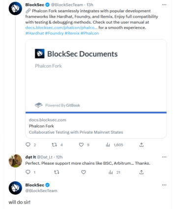 BlockSec がプライベート フォーク チェーン用の共同テスト ツールキットを発表