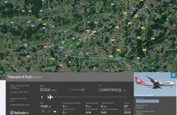 룩셈부르크 공항 착륙 중 파손된 Cargolux 747