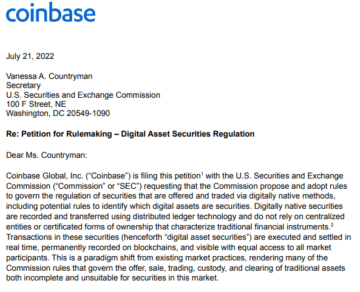Coinbase søker hjelp fra domstolen for å tvinge SEC til å svare på begjæring om regelverk