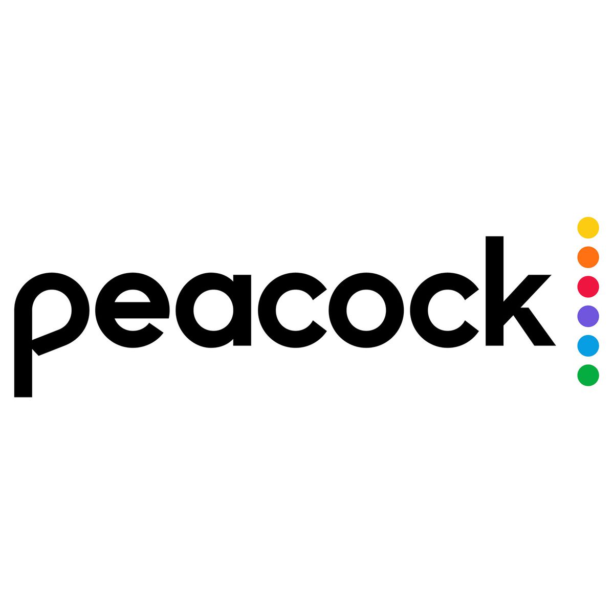 the peacock logo on a white background