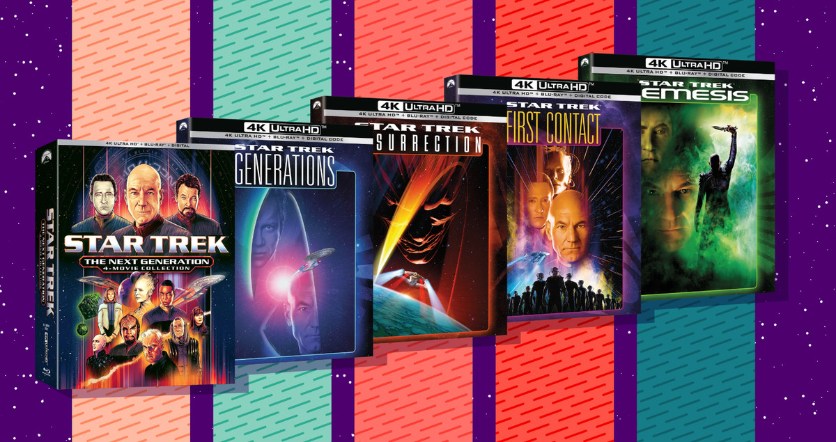 A stock image of the Star Trek: The Next Generation box set and its individual films.