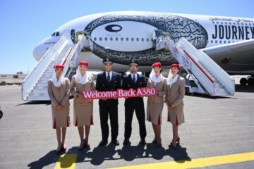 Emirates A380 lands in Morocco