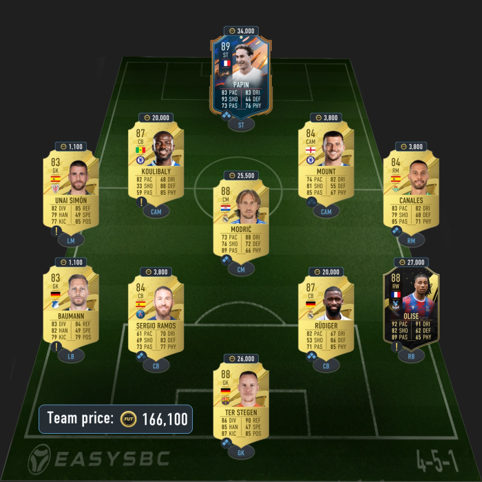 87+ mixed campaign player pick sbc solution