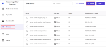 Importer data fra over 40 datakilder til kodefri maskinlæring med Amazon SageMaker Canvas