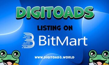 Uus meemüntide DigiToads (TOADS) märk, mis lisatakse BitMart Exchange'is