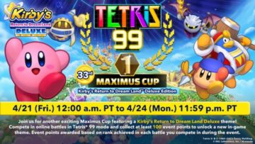 Tetris 99 33rd Maximus Cup napoveduje s temo Kirby's Return to Dream Land Deluxe