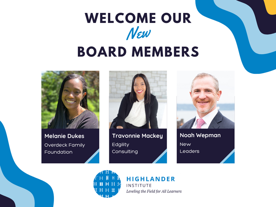 Welcome Our New Highlander Institute Board Members