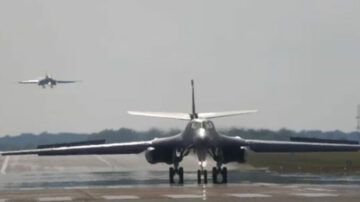 B-1B Lancer Bombers återvänder till RAF Fairford för Bomber Task Force