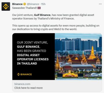 Binance Joint Venture Receives License in Thailand | BitPinas