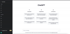 Chatgpt-4's (GPT4) user interface