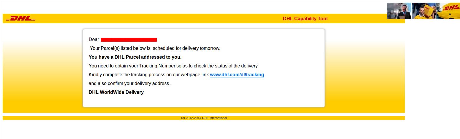 DHL Shipment Delivery Tracking Number