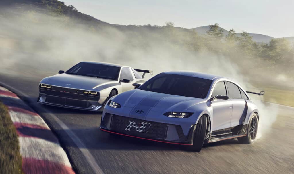 Hyundai N Vision 74 and RN22e on track REL