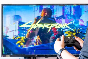'Cyberpunk 2077 Ray Tracing: Overdrive Mode' uses NVIDIA'a advanced AI technology in computer graphics.