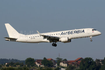 Air Serbia adds a leased Embraer 190 from Marathon Airlines