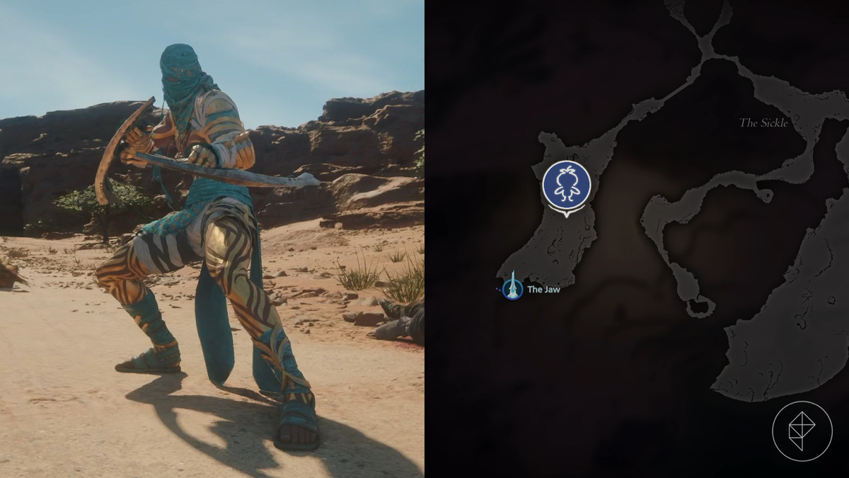Nine of Knives hunt location on the map of Sanbreque in Final Fantasy 16.
