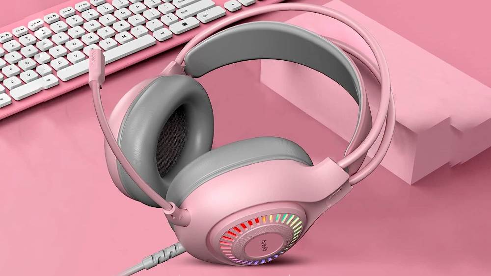 Emonoo Pink Gaming Headset