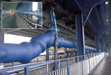 Corrosion protection system used on bridge gas pipe